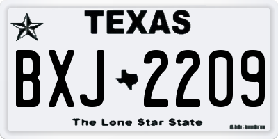 TX license plate BXJ2209