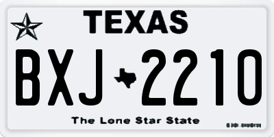 TX license plate BXJ2210