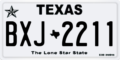TX license plate BXJ2211