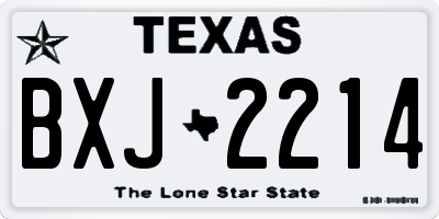 TX license plate BXJ2214