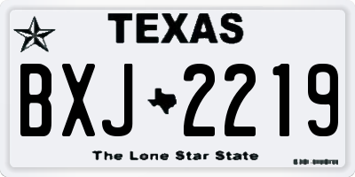 TX license plate BXJ2219