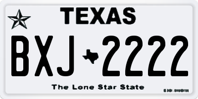 TX license plate BXJ2222