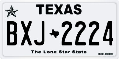 TX license plate BXJ2224
