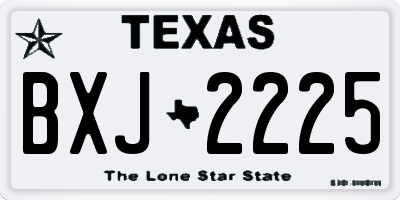 TX license plate BXJ2225
