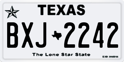 TX license plate BXJ2242