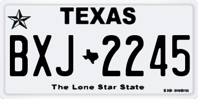 TX license plate BXJ2245