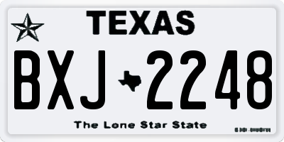 TX license plate BXJ2248