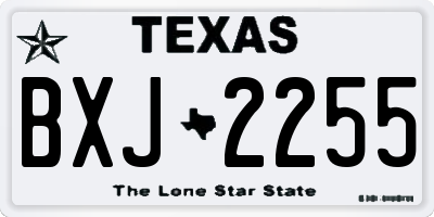TX license plate BXJ2255