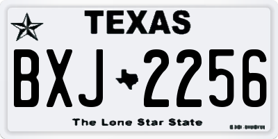 TX license plate BXJ2256