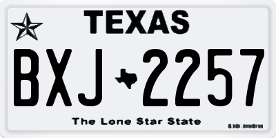TX license plate BXJ2257