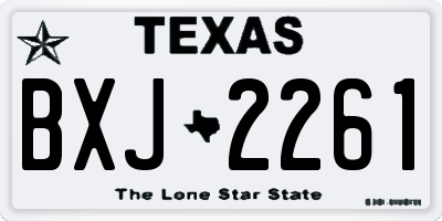 TX license plate BXJ2261