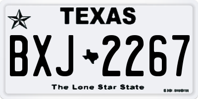 TX license plate BXJ2267