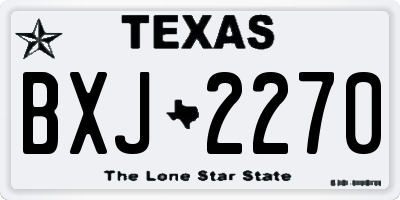 TX license plate BXJ2270
