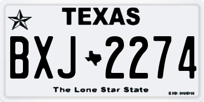 TX license plate BXJ2274