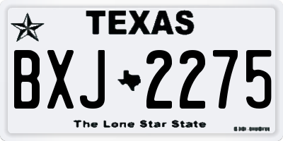 TX license plate BXJ2275