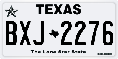 TX license plate BXJ2276