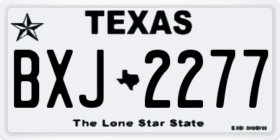 TX license plate BXJ2277