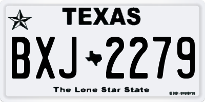 TX license plate BXJ2279
