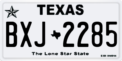 TX license plate BXJ2285