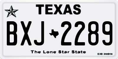 TX license plate BXJ2289