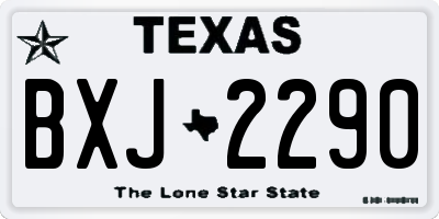 TX license plate BXJ2290