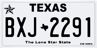 TX license plate BXJ2291