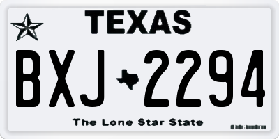 TX license plate BXJ2294