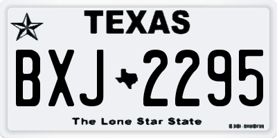TX license plate BXJ2295