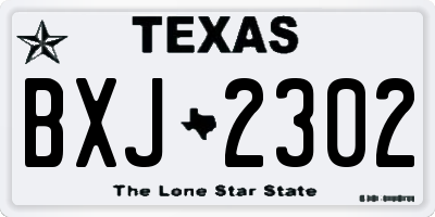 TX license plate BXJ2302
