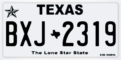 TX license plate BXJ2319
