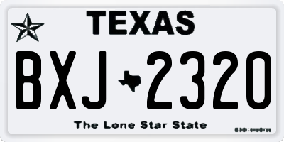 TX license plate BXJ2320