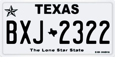 TX license plate BXJ2322