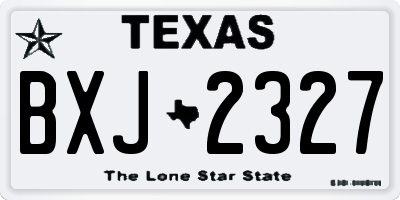 TX license plate BXJ2327