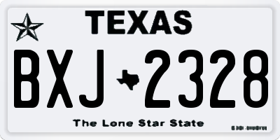 TX license plate BXJ2328