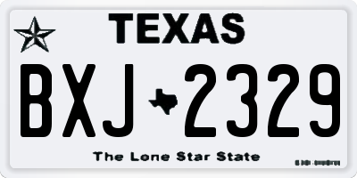 TX license plate BXJ2329