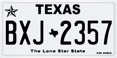 TX license plate BXJ2357