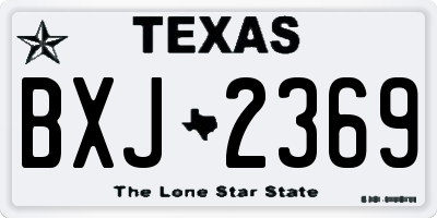 TX license plate BXJ2369
