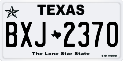 TX license plate BXJ2370