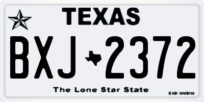 TX license plate BXJ2372
