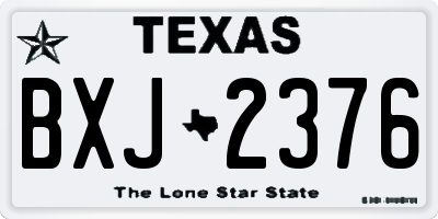 TX license plate BXJ2376