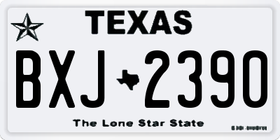 TX license plate BXJ2390