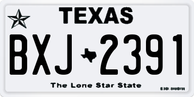 TX license plate BXJ2391