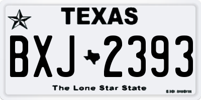 TX license plate BXJ2393