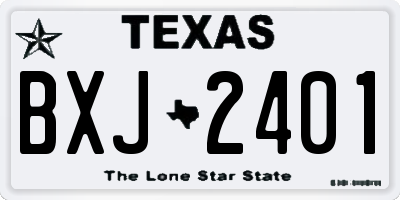 TX license plate BXJ2401