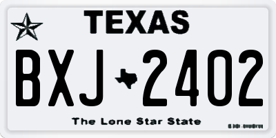 TX license plate BXJ2402
