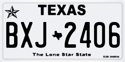 TX license plate BXJ2406