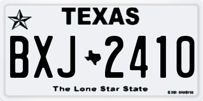 TX license plate BXJ2410