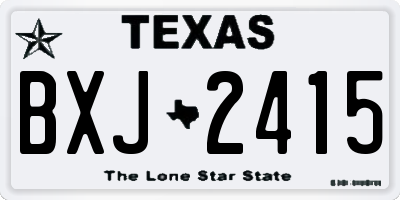TX license plate BXJ2415