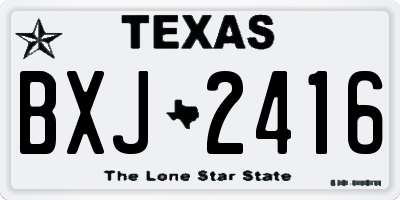 TX license plate BXJ2416