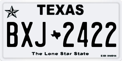 TX license plate BXJ2422